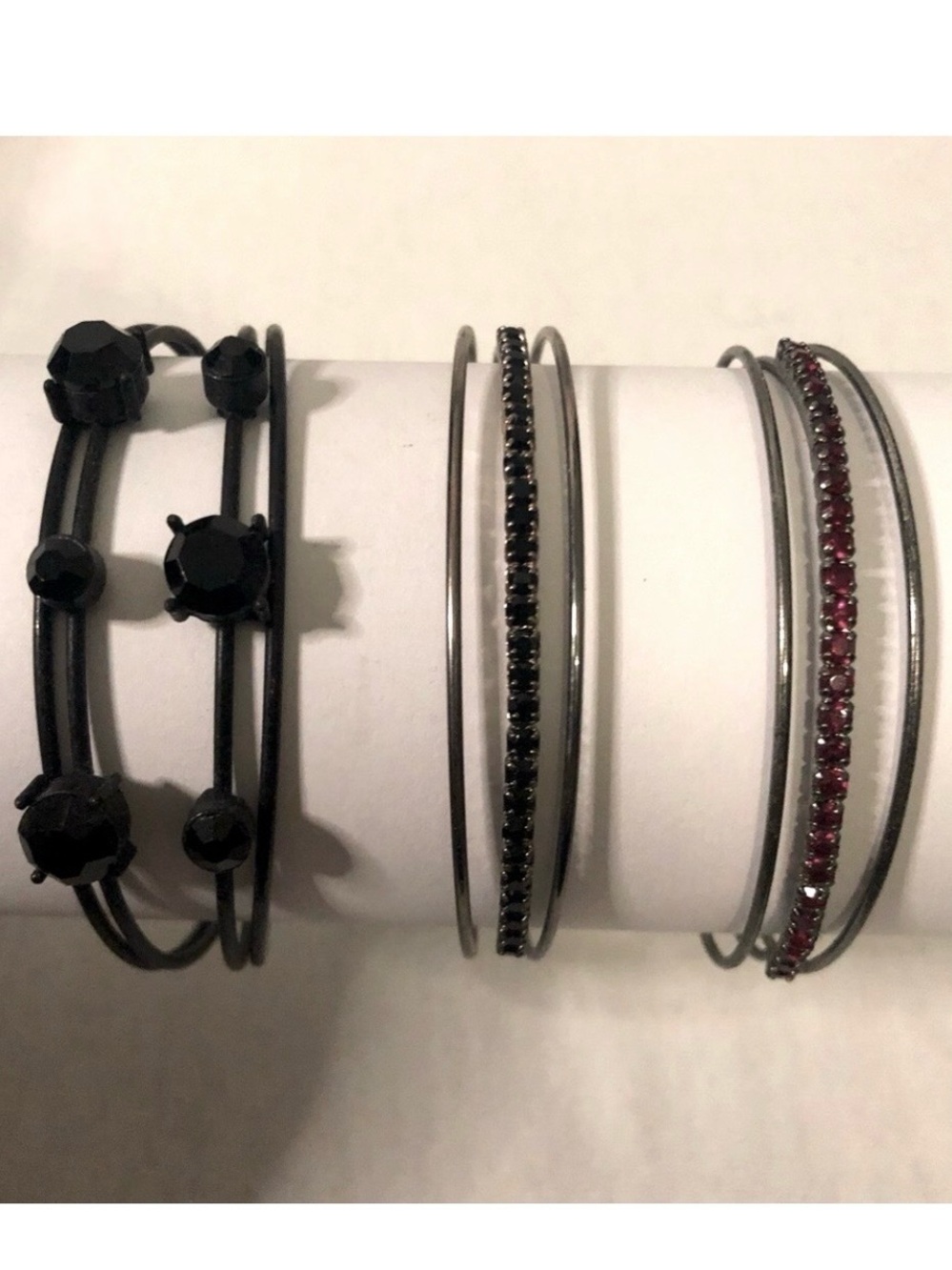 Set of 3 half cuff bracelets